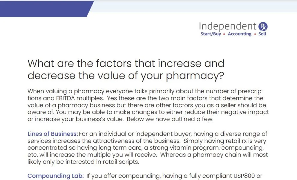 Factors That Affect Your Pharmacy's Value